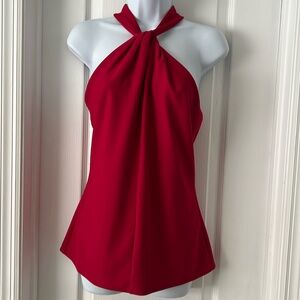 Womens WHBM Twist Neck Halter in Pink Thrill  Size Medium